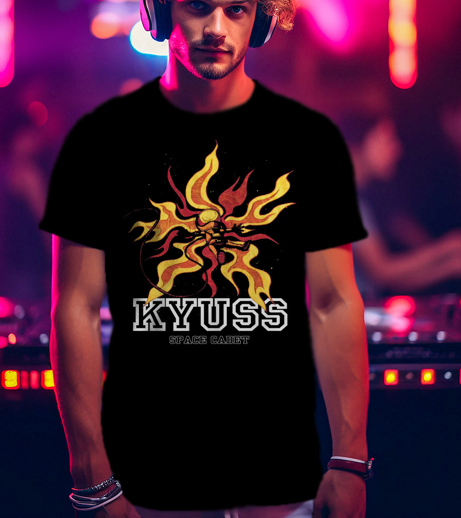 KYUSS Space Cadet Flame Astronaut T-Shirt
