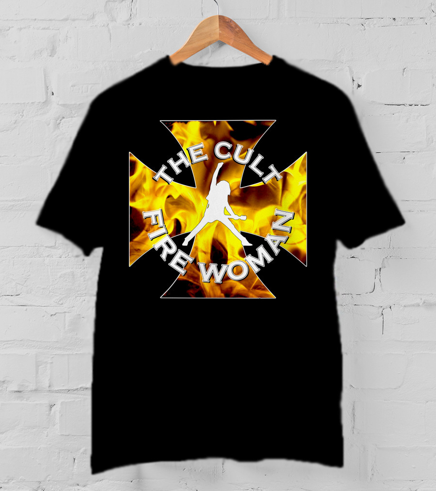 The Cult Fire Woman Flames Emblem T-Shirt