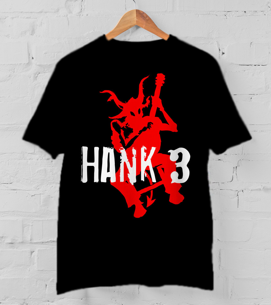 Hank 3 Red Devil Playing Guitar T-Shirt