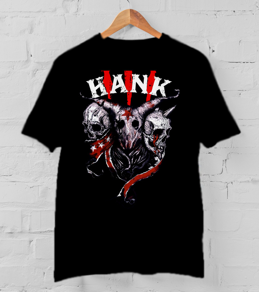 Hank III Skull With Horned Ram And Skulls T-Shirt