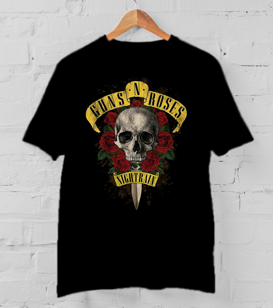 Guns N' Roses Nightrain Skull Roses T-Shirt