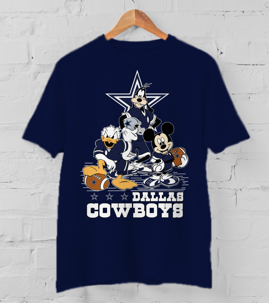 Dallas Cowboys Mickey Donald Goofy Football Team T-Shirt