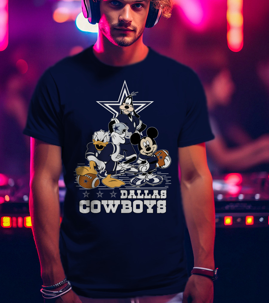 Dallas Cowboys Mickey Donald Goofy Football Team T-Shirt