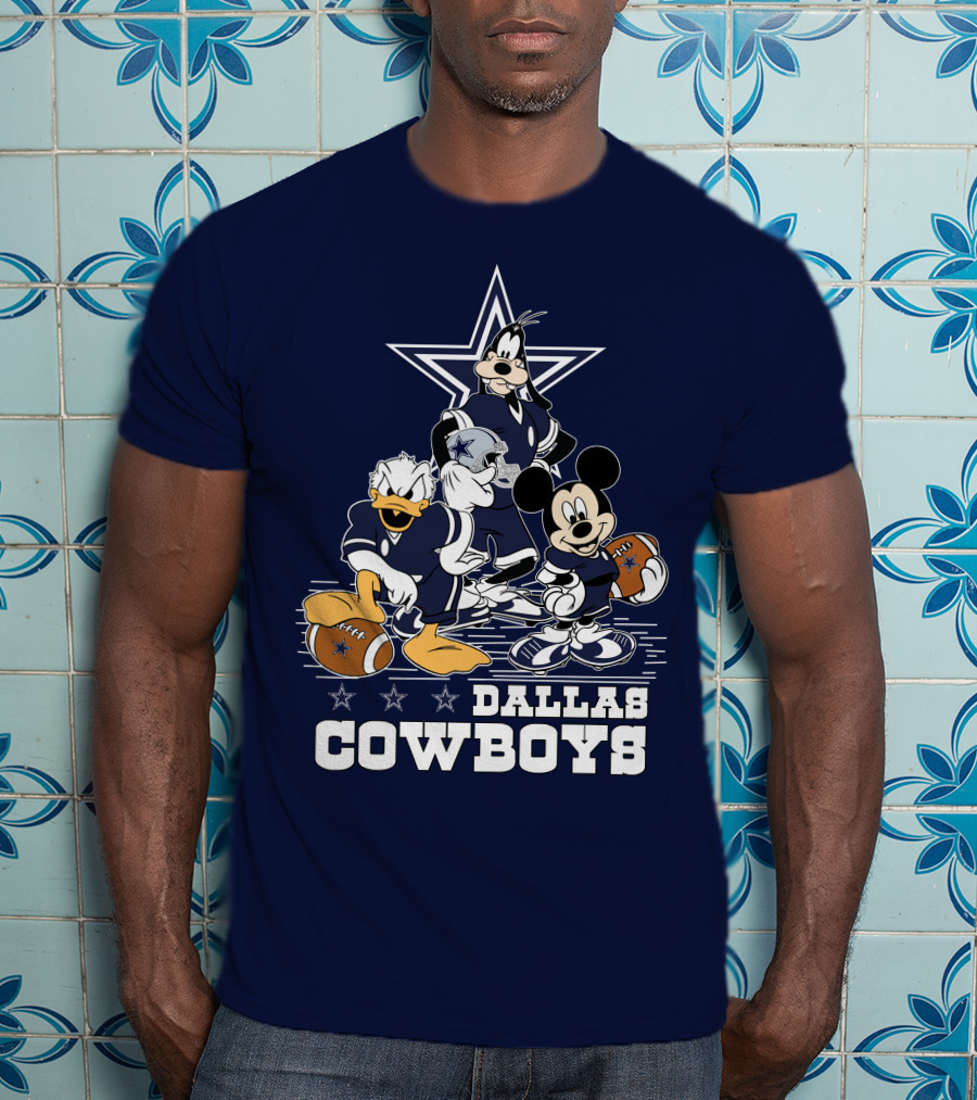 Dallas Cowboys Mickey Donald Goofy Football Team T-Shirt