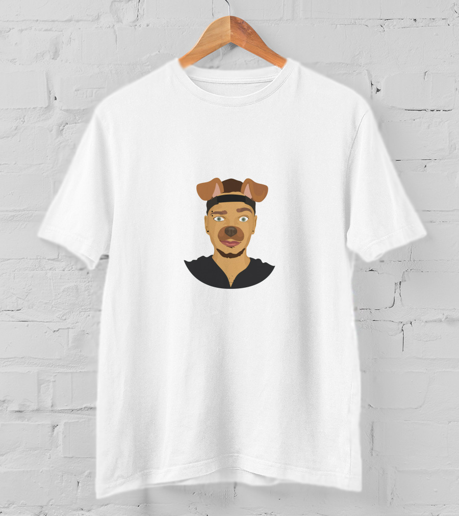 Kane Brown Cartoon Portrait With Dog Filter Ears And Nose T-Shirt