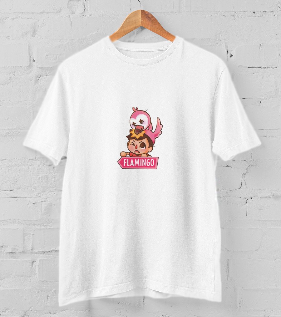 Flamingo Flim Flam Cute Cartoon Character With Bird T-Shirt