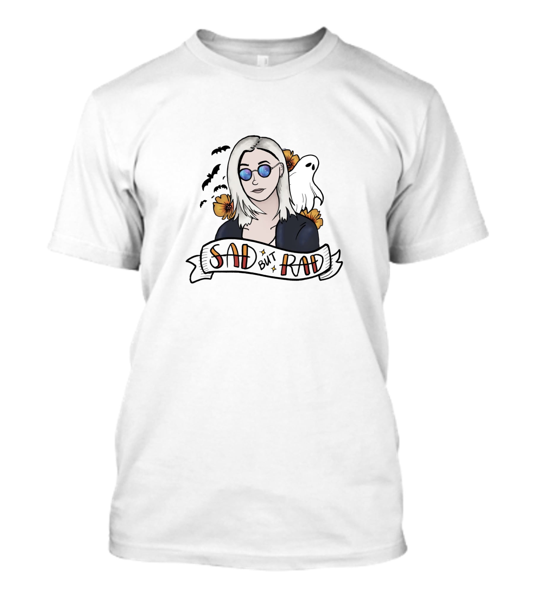 Phoebe Bridgers Sad But Rad Ghost And Bat Iconic T-Shirt