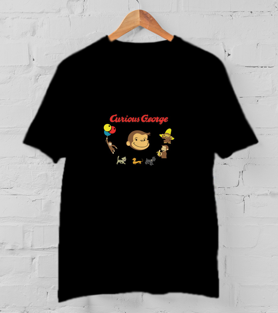 Curious George Balloons And Friends Characters T-Shirt