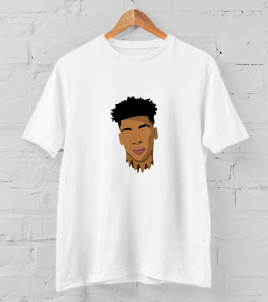 NLE Choppa Stylized Portrait Face T-Shirt