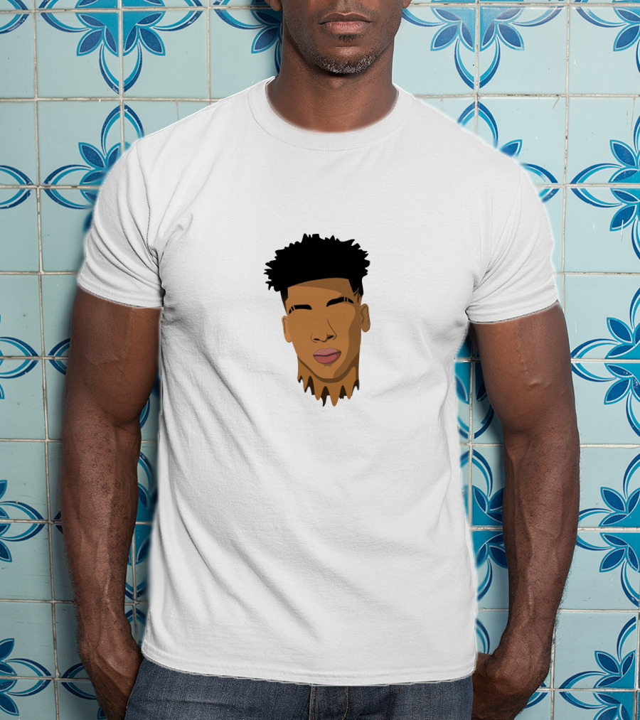 NLE Choppa Stylized Portrait Face T-Shirt