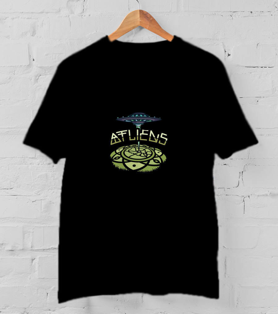 Atliens UFO Crop Circle Extraterrestrial T-Shirt