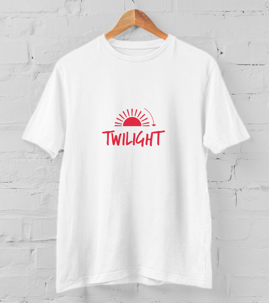 TWILIGHT Sunset Symbol With Red Sun Arrows And Rays T-Shirt