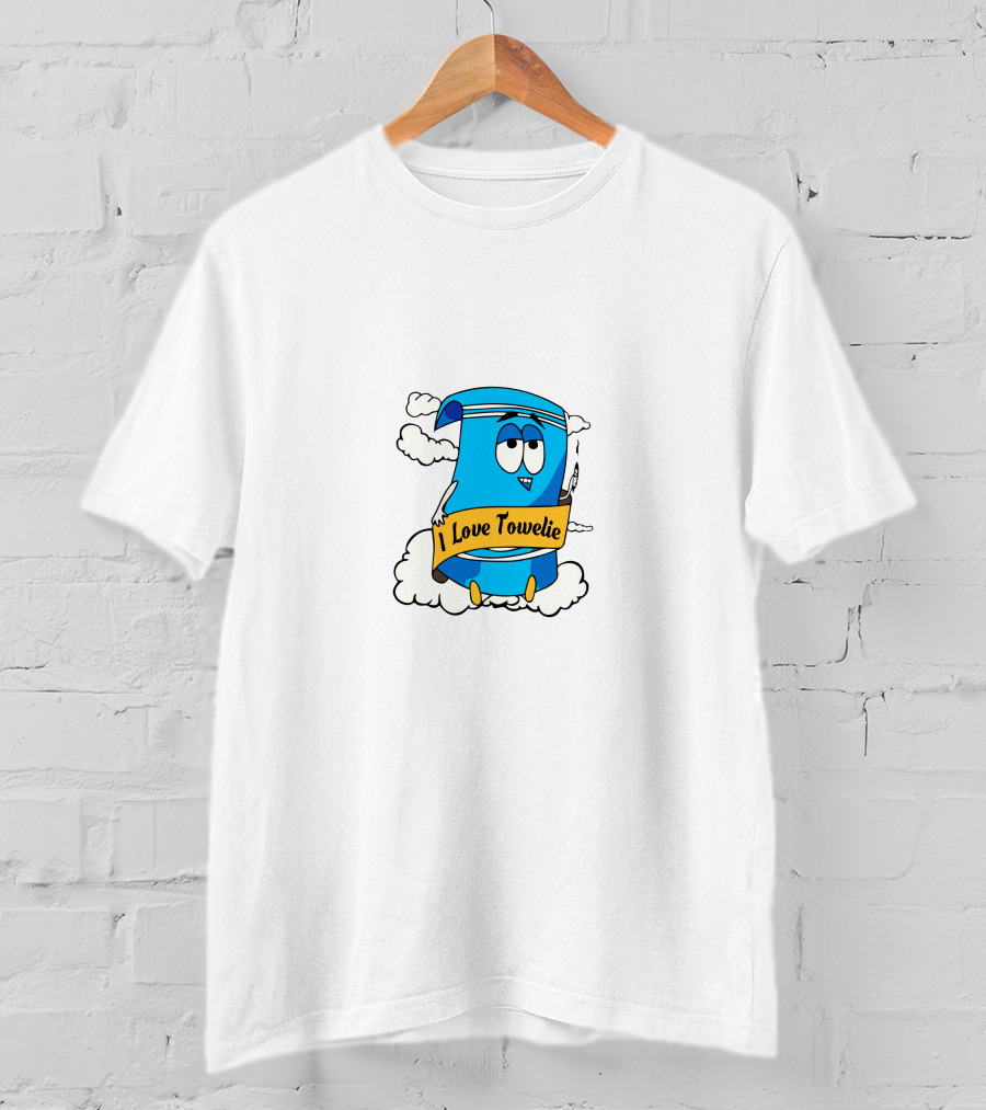 I Love Towelie South Park Cartoon Character With Joint And Clouds T-Shirt