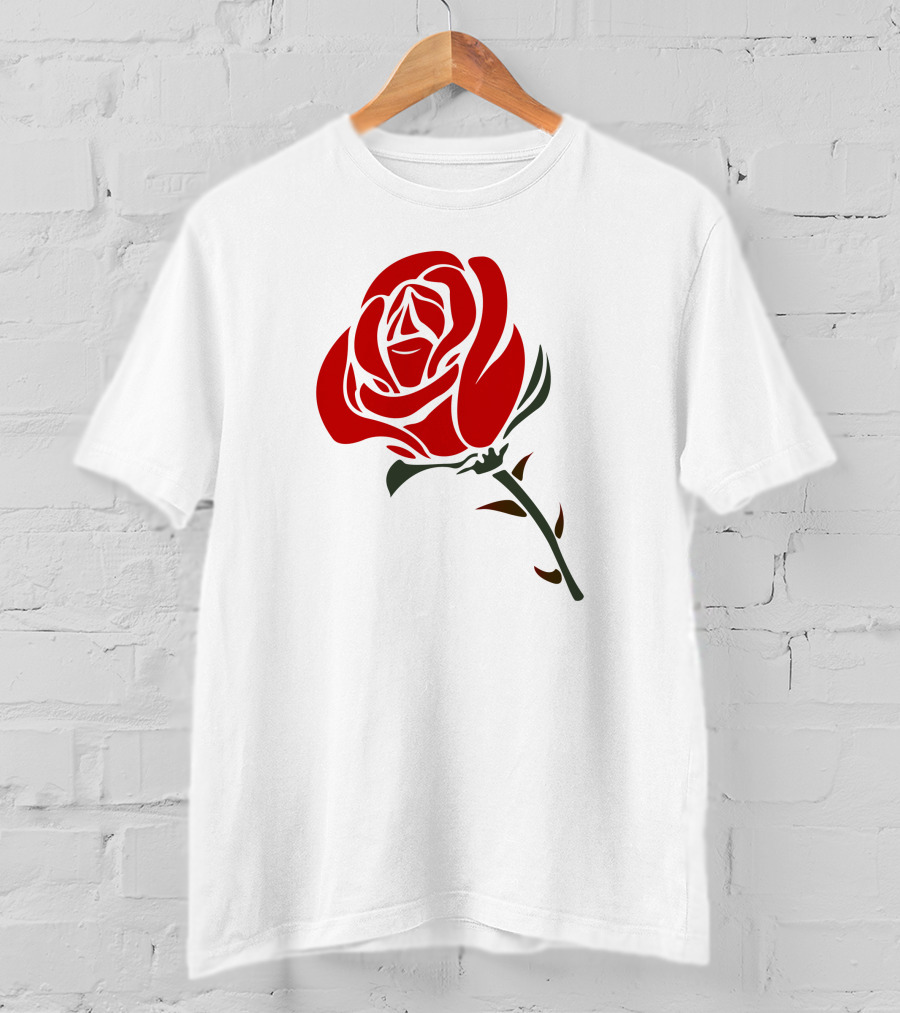 Roze Red Rose Blossom Iconic T-Shirt