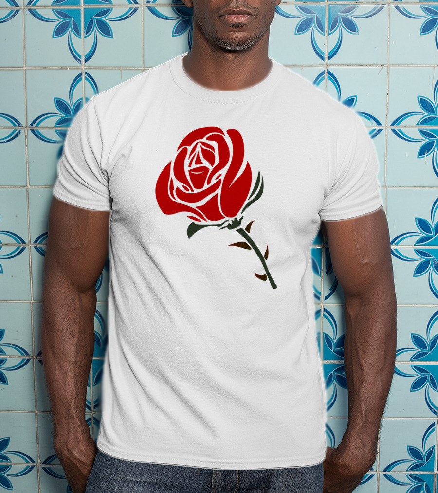 Roze Red Rose Blossom Iconic T-Shirt