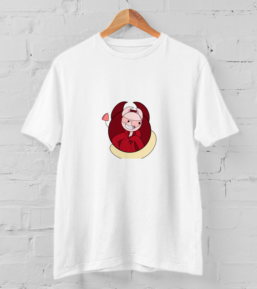 Somethingelseyt Red Hoodie Devil Character T-Shirt