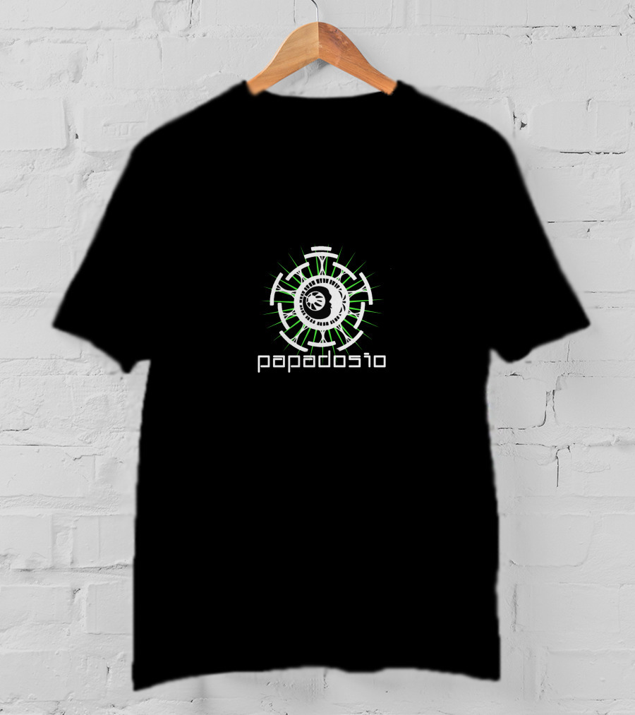 Papadosio Circular Gear Symbol With Green Accents T-Shirt