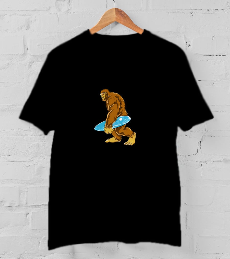 Bigfoot Surfing Hawaiian T-Shirt