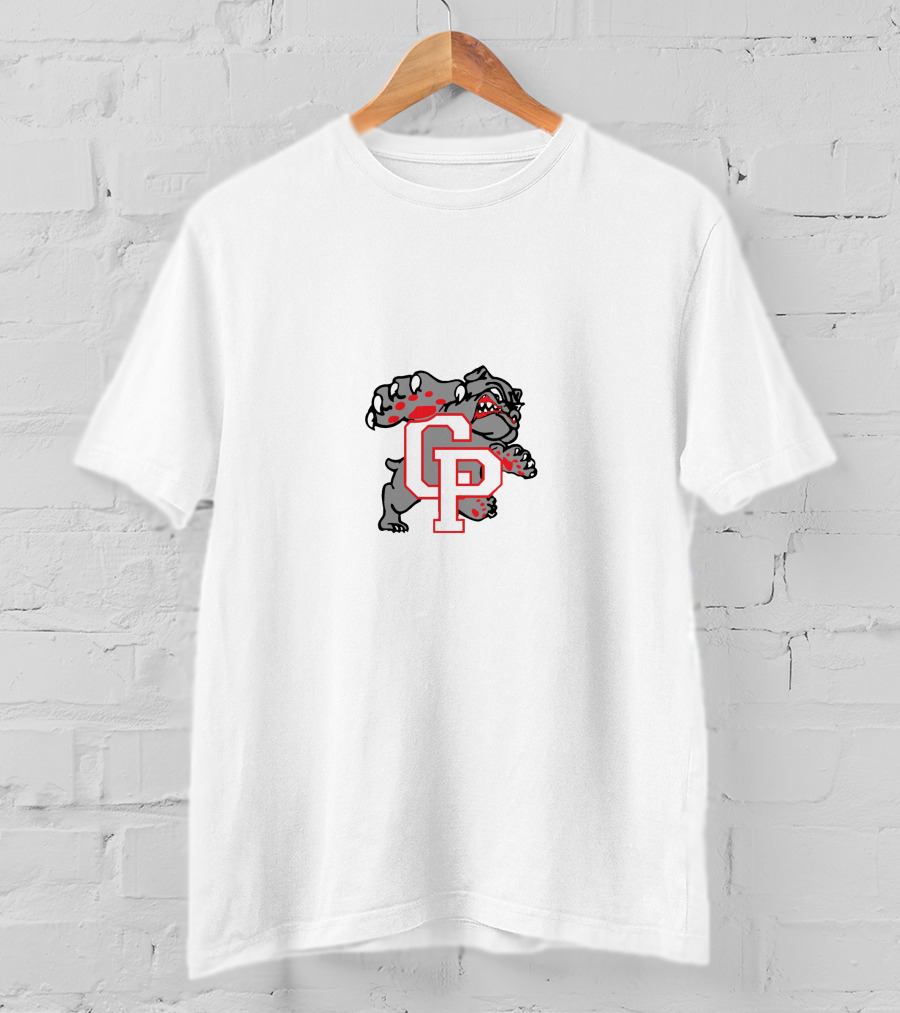 CP Bulldog Logo With Fierce Mascot T-Shirt