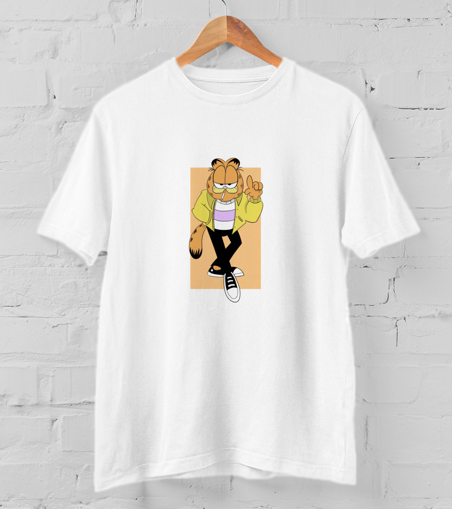 Garfield Cool Pose In Sneakers And Jacket T-Shirt