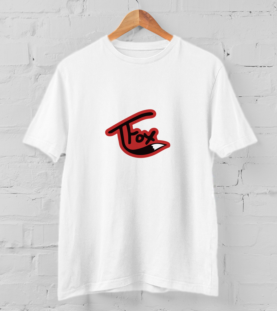 TFox Red And Black Logo With Fox Tail Detail T-Shirt