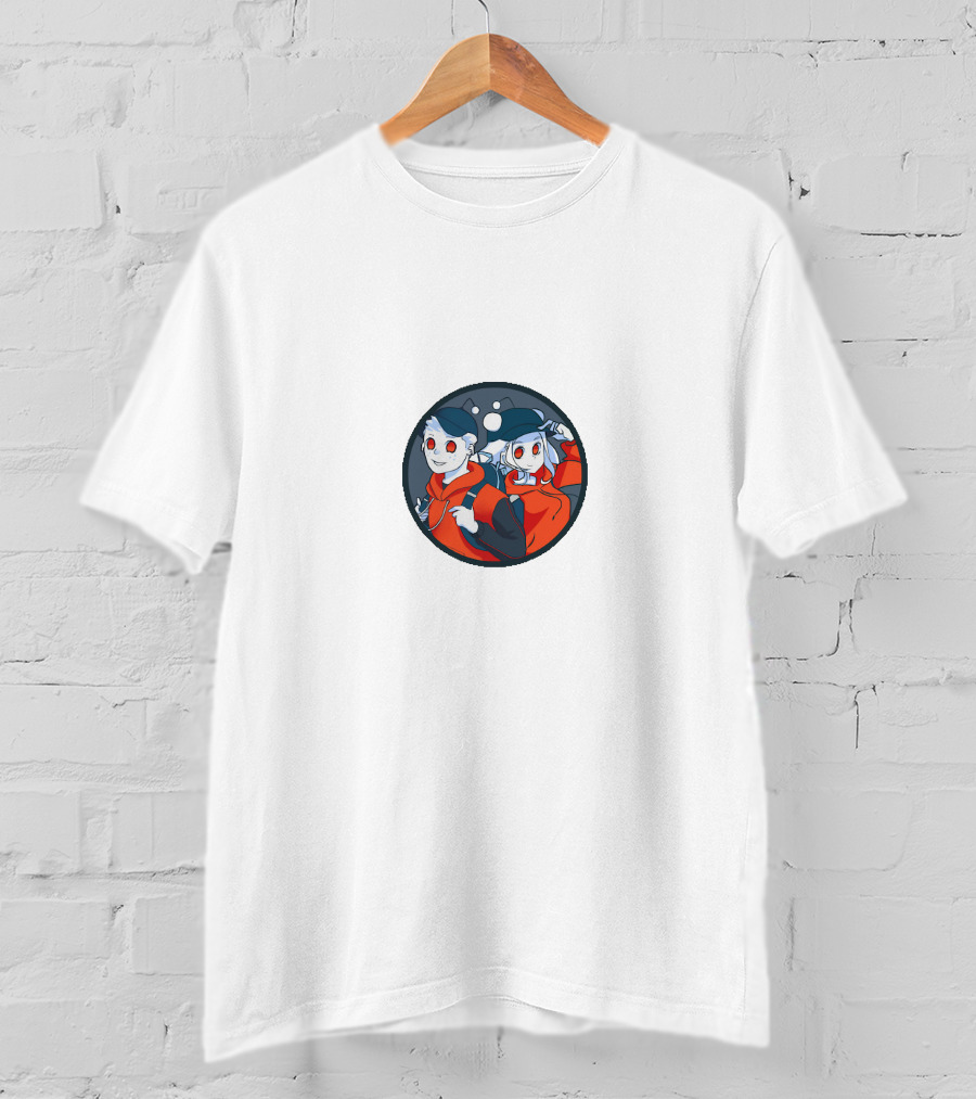 Teenagers Red Hoodies Anime Style Duo T-Shirt