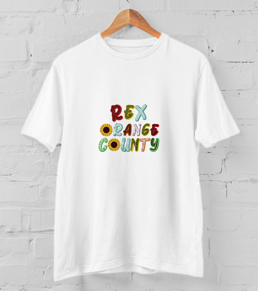 Rex Orange County Colorful Sunflower Letters T-Shirt