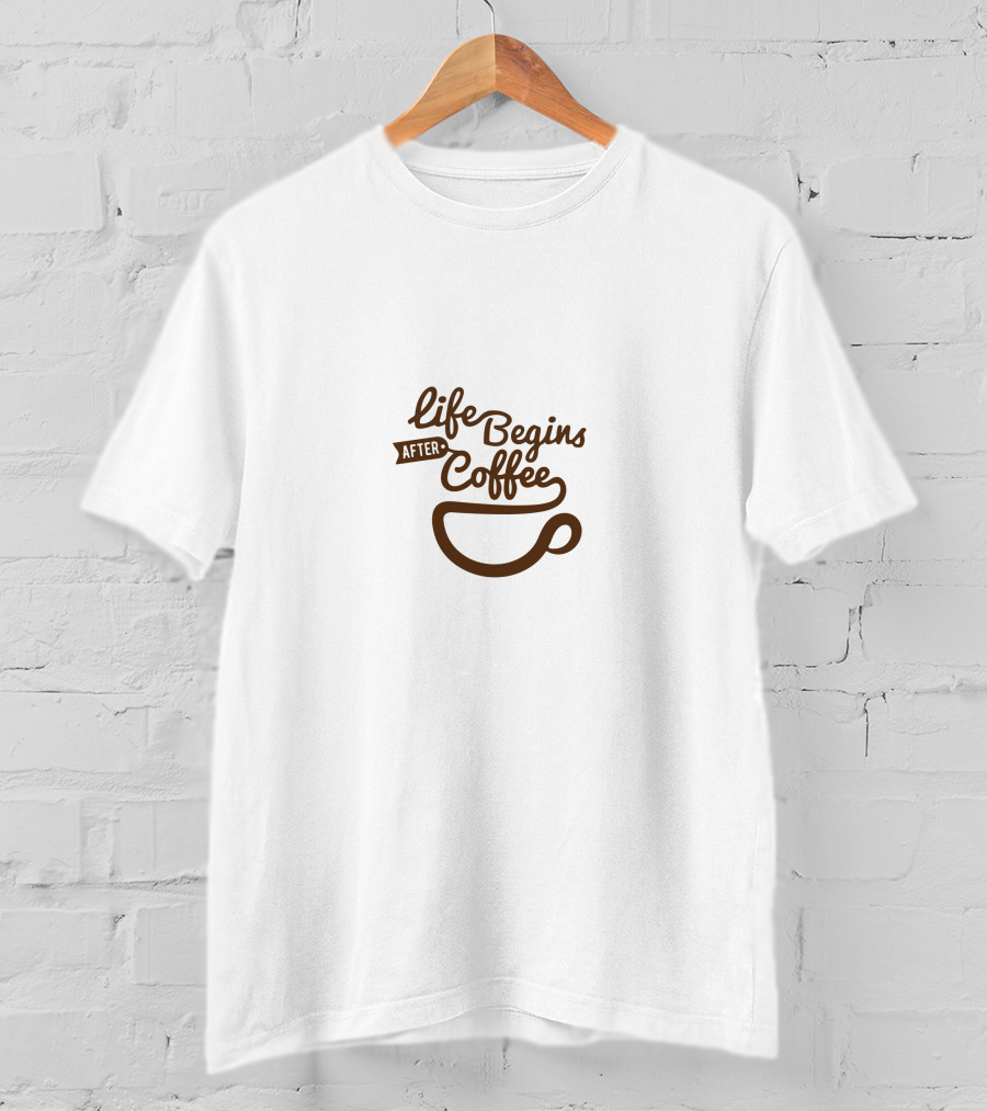 Life Begins After Coffee Cup T-Shirt