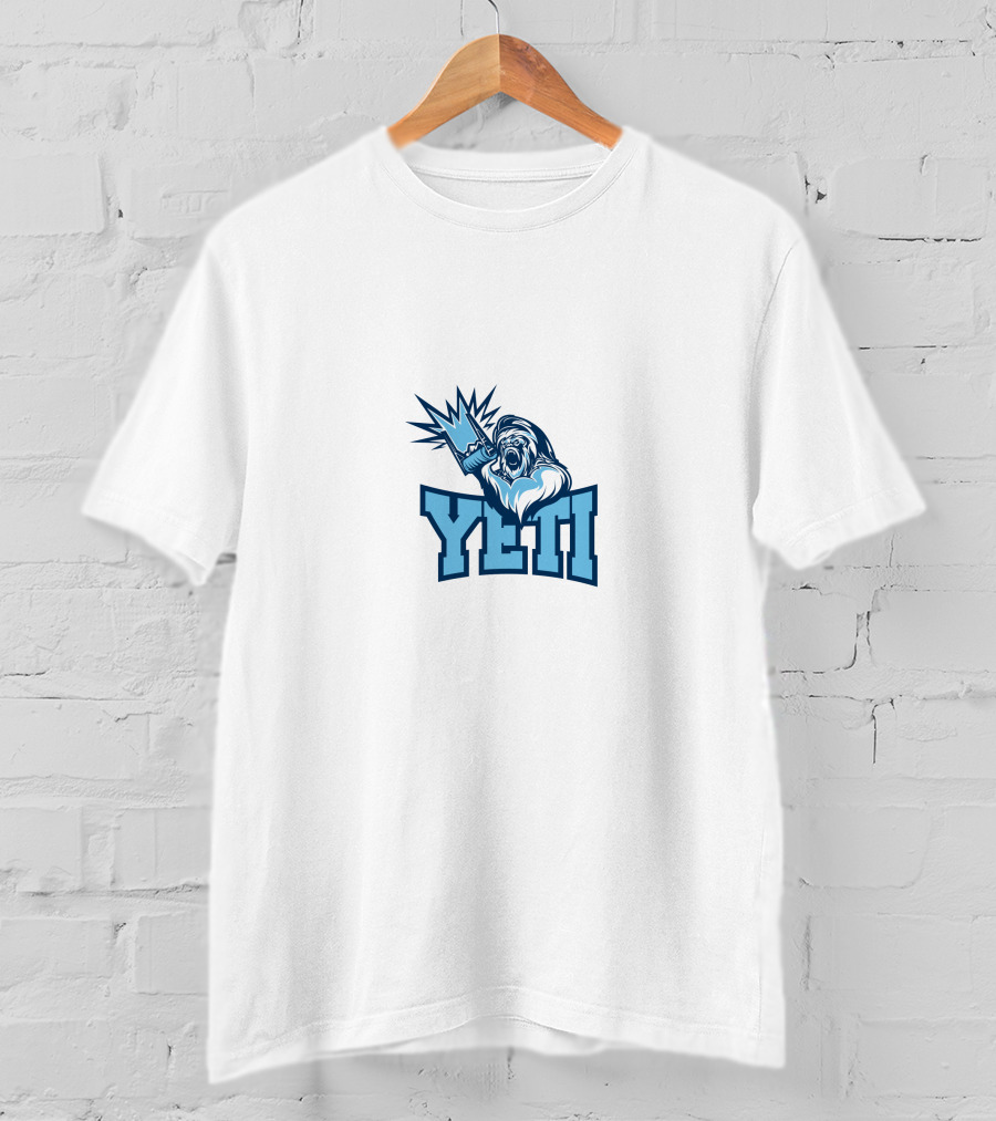 Yheti Stylized Yeti Illustration Power Pose T-Shirt