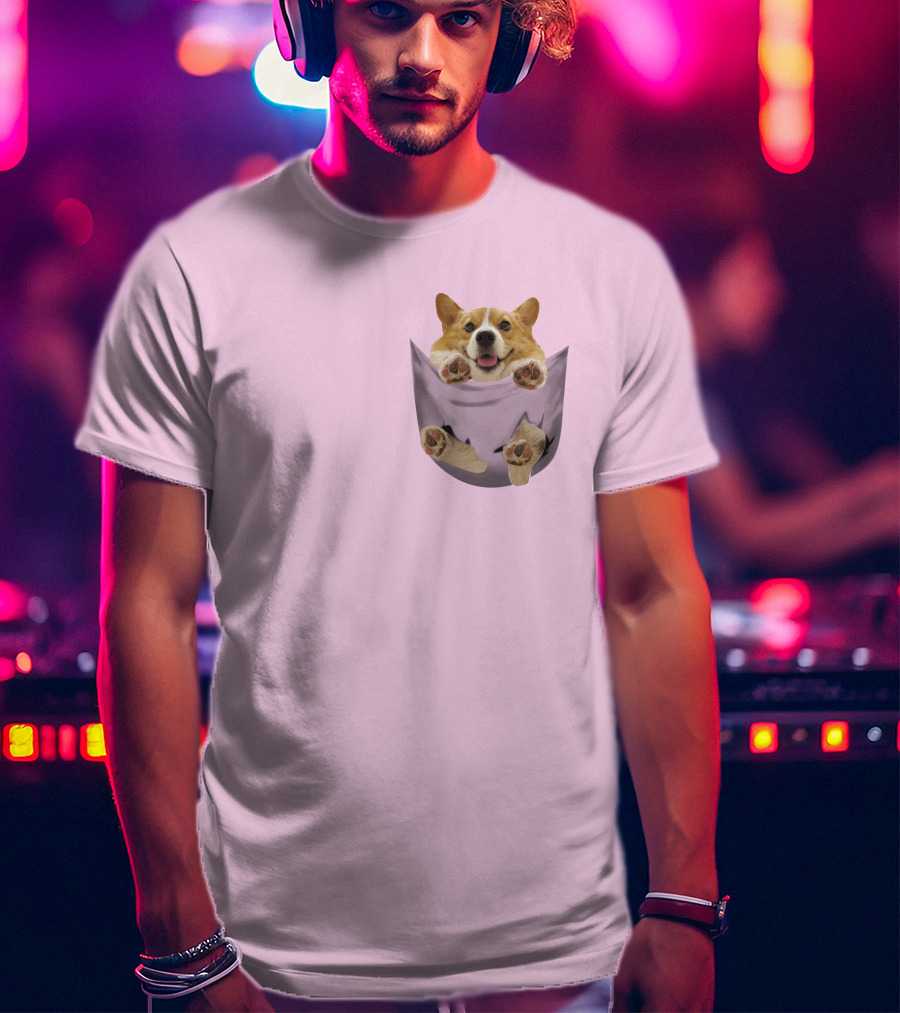 Lovely Corgi Pocket Pal T-Shirt