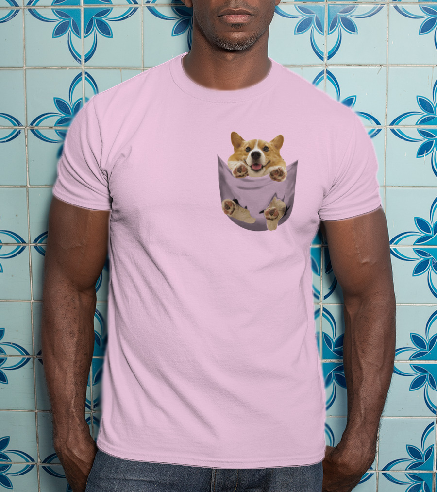 Lovely Corgi Pocket Pal T-Shirt