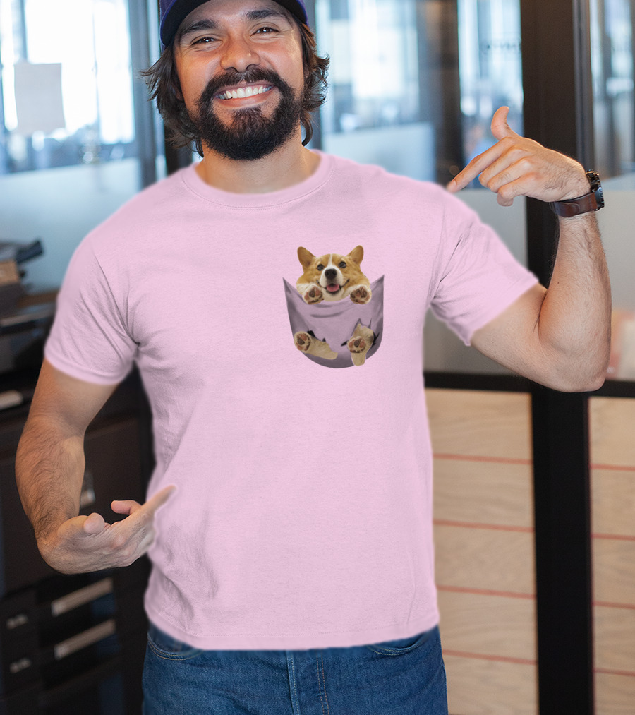 Lovely Corgi Pocket Pal T-Shirt