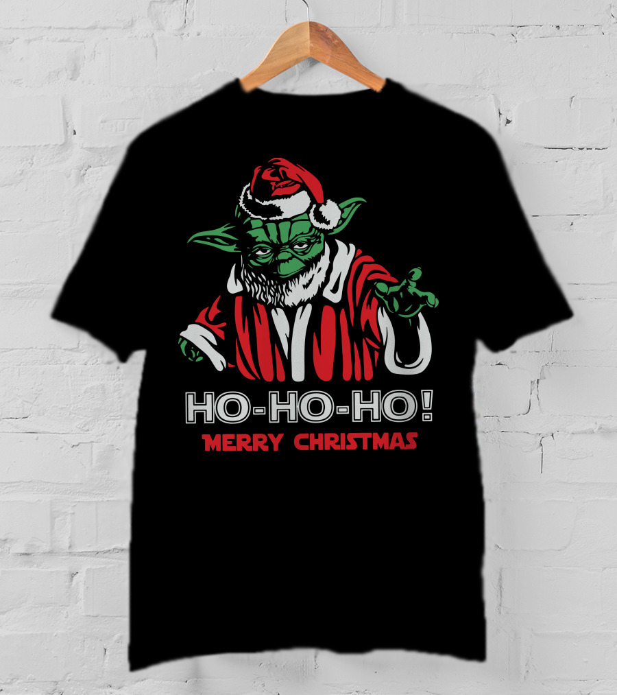 Ho Ho Ho Merry Christmas Yoda T-Shirt