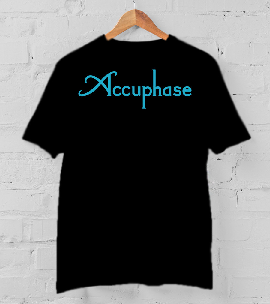 Accuphase Logo Classic Blue Text T-Shirt