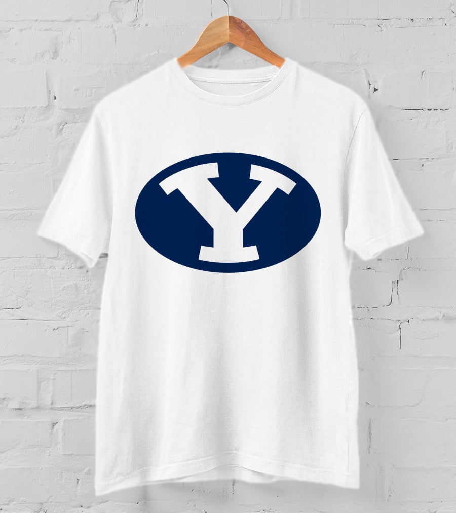 Brigham Young Cougars Y Logo Blue Oval T-Shirt