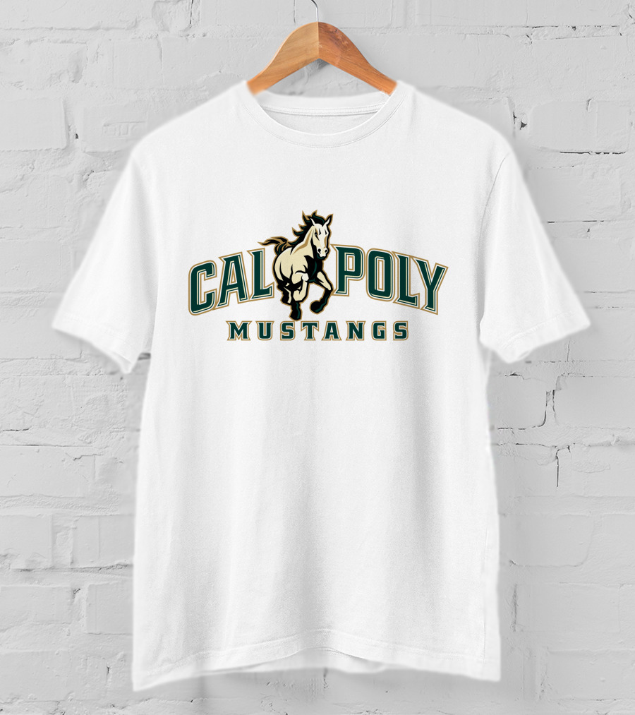 Cal Poly Mustangs Logo With Charging Horse T-Shirt