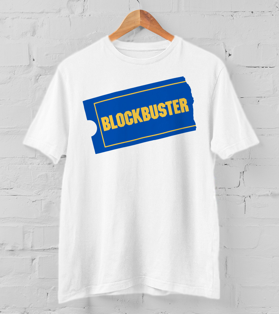 Blockbuster Blue Ticket Logo Nostalgia T-Shirt
