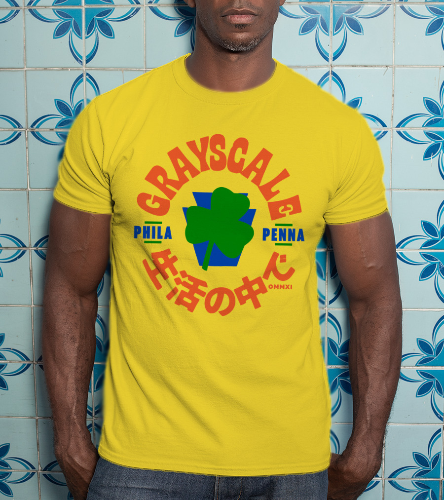 Grayscale Phila Penna Life OMMXI Shamrock T-Shirt