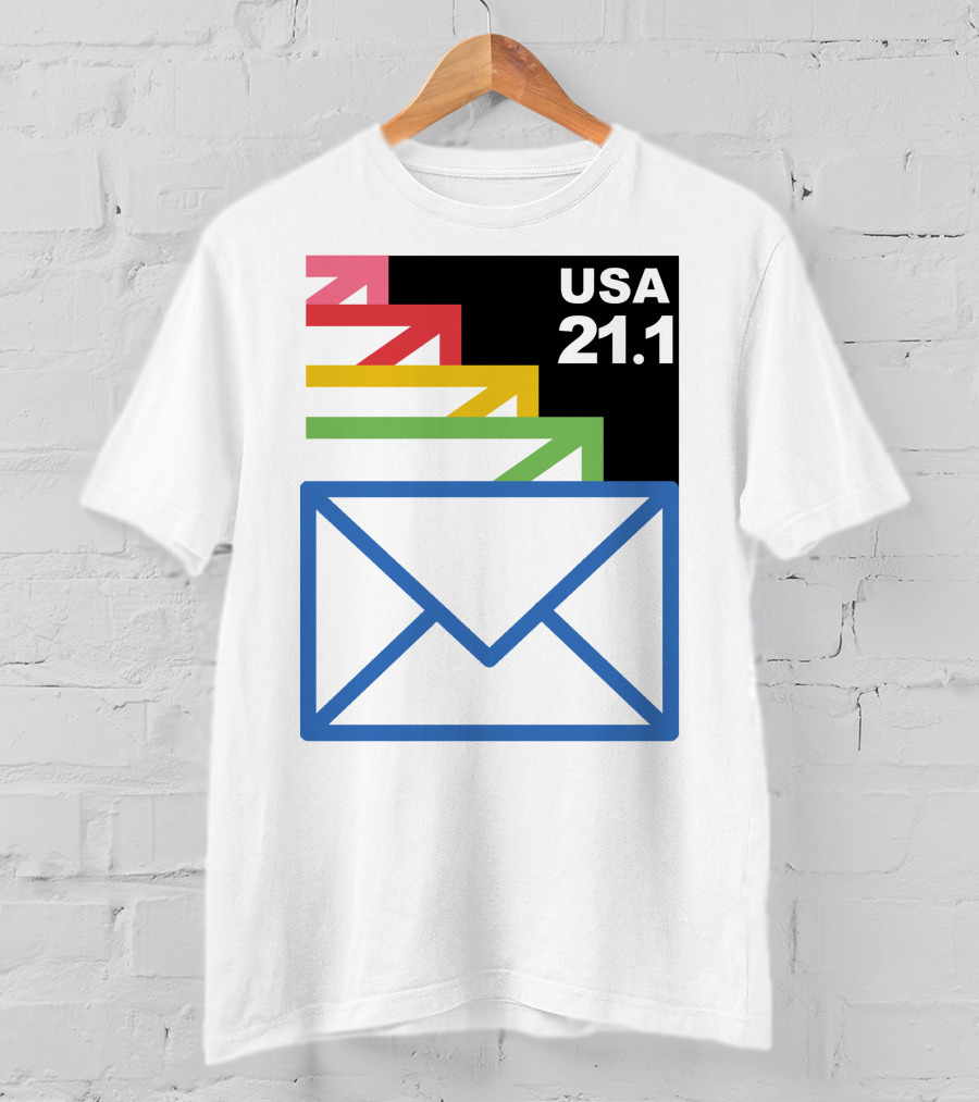 USA 21.1 Envelope Crop Top USPS Merch T-Shirt