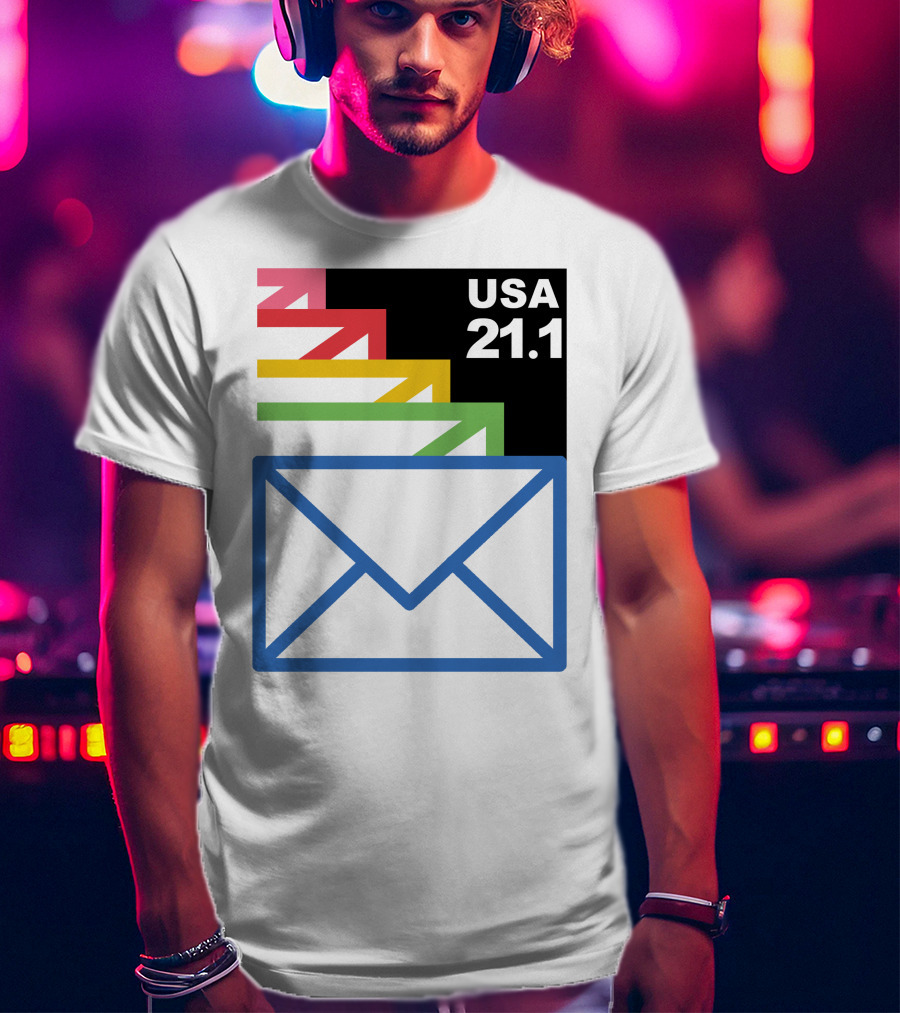 USA 21.1 Envelope Crop Top USPS Merch T-Shirt