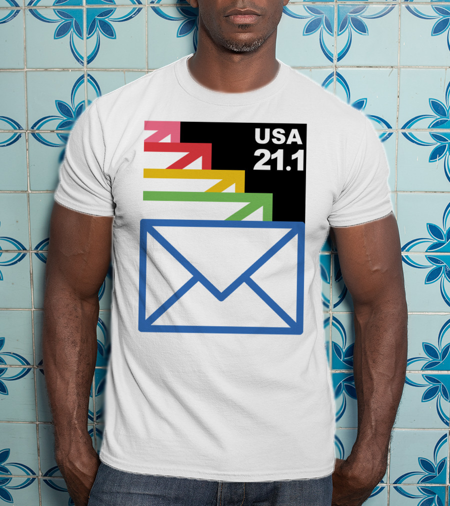 USA 21.1 Envelope Crop Top USPS Merch T-Shirt