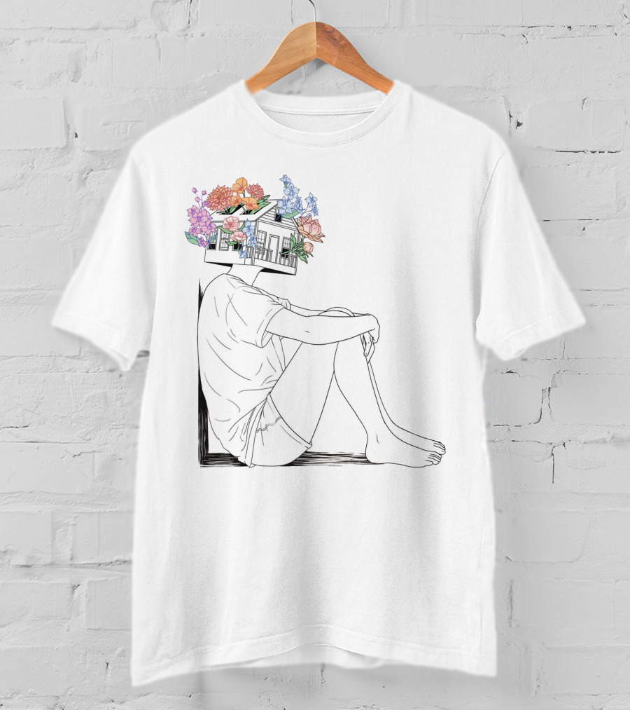 Tori Kelly Floral House Head Drawing T-Shirt