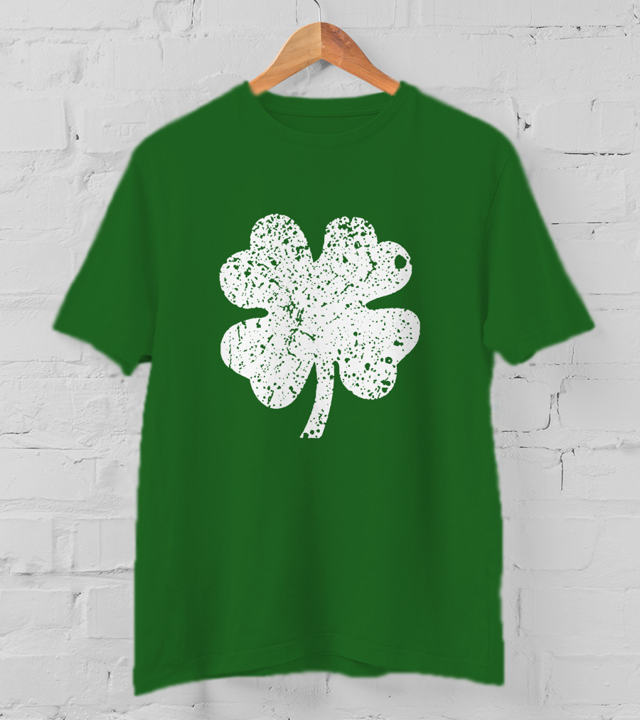 Four Leaf Clover St. Patrick's Day Green Lucky Charm T-Shirt