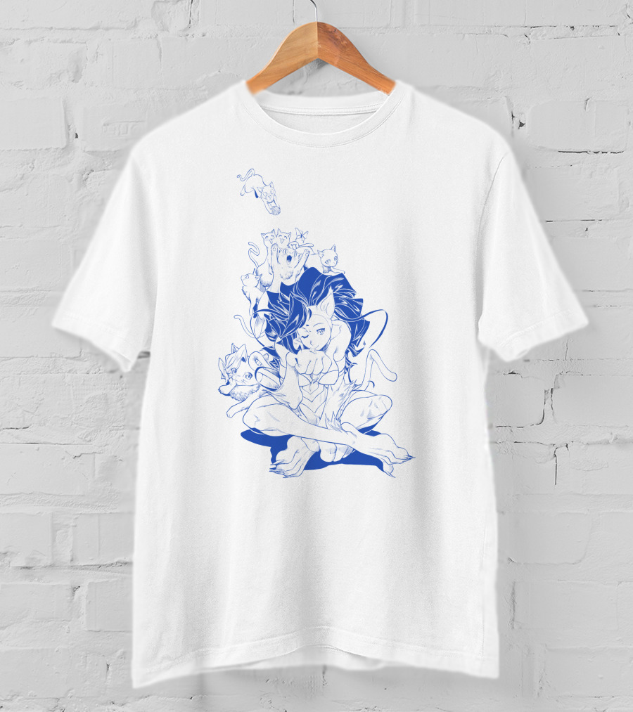 Udon Darkstalkers Felicia Icon Cats Cats Cats T-Shirt