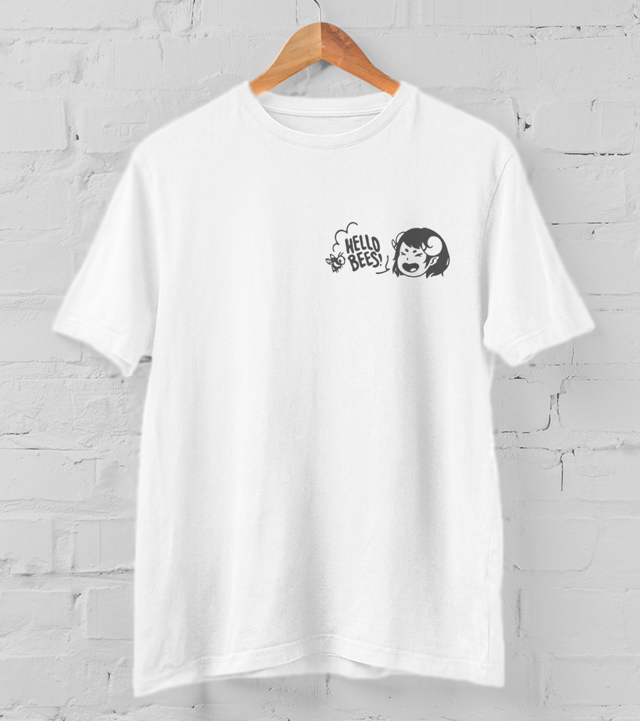Critical Role Store Humor Iconic Phrase Hello Bees Playful Character T-Shirt