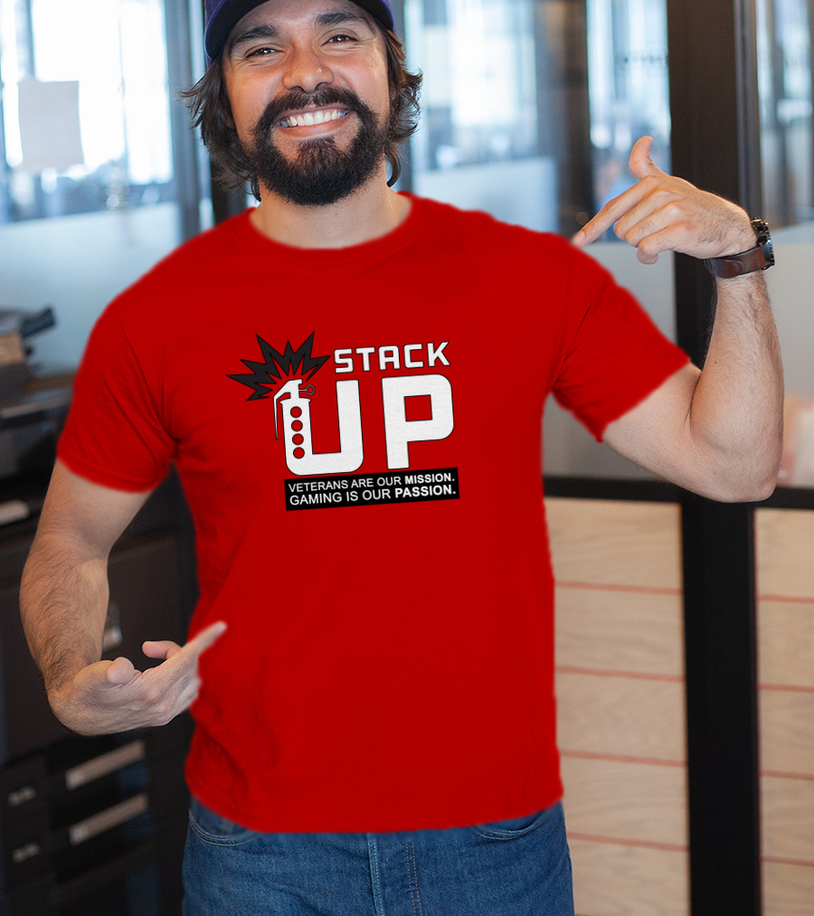 Stack Up Veterans Are Our Mission Gaming Is Our Passion T-Shirt