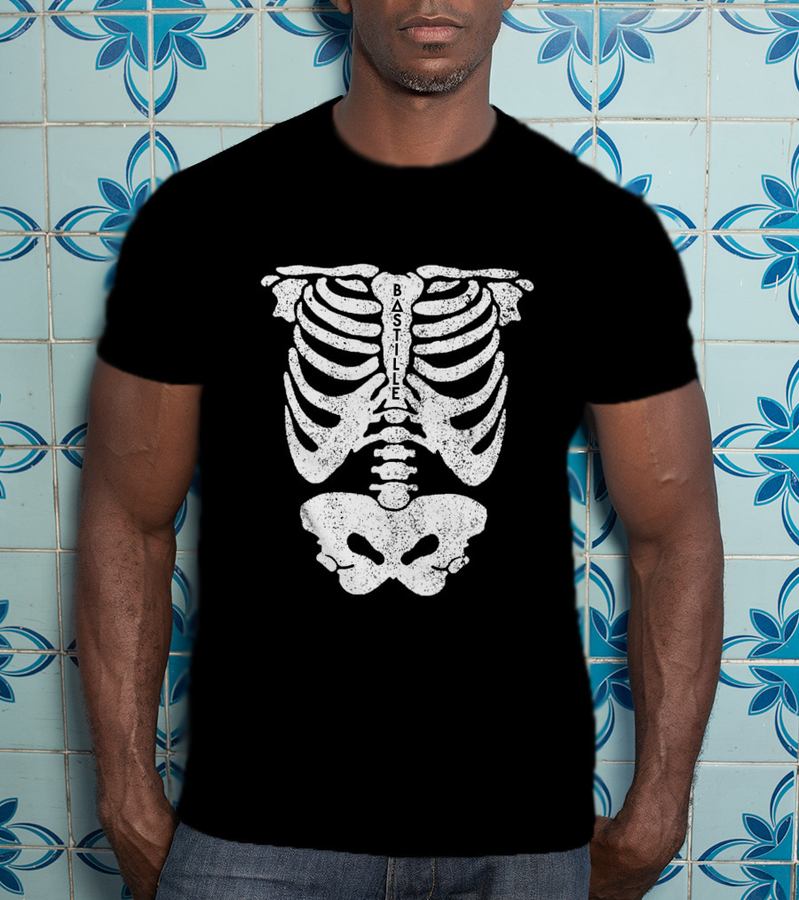 Bastille Flaws Rewind Skeleton Merch T-Shirt