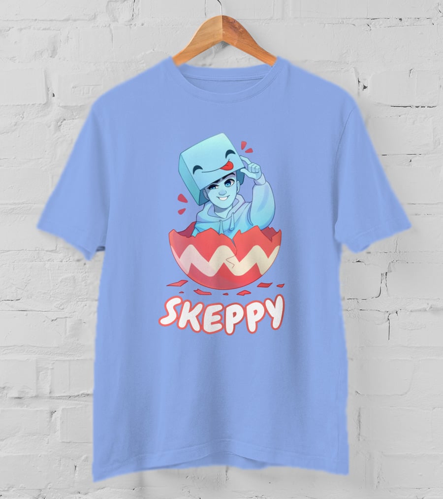 Skeppy Easter Merch Skeppy Egg Character In Red Cracked Shell T-Shirt