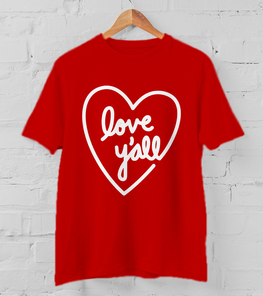 Addison Rae Merch Love Y'all Heart T-Shirt