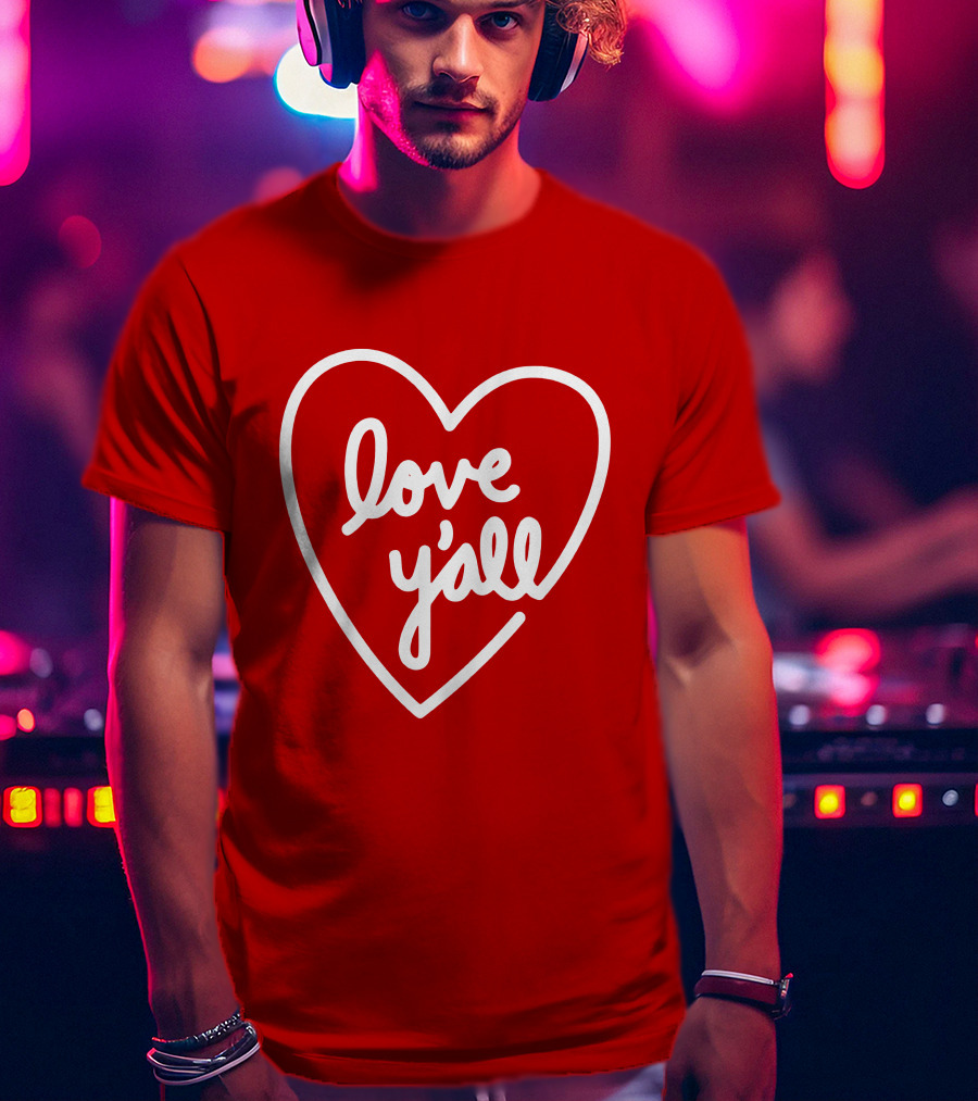 Addison Rae Merch Love Y'all Heart T-Shirt
